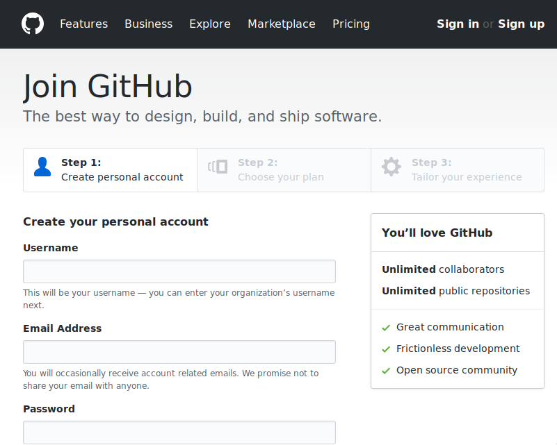 Github Registration