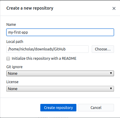 Github Desktop Repository Creation