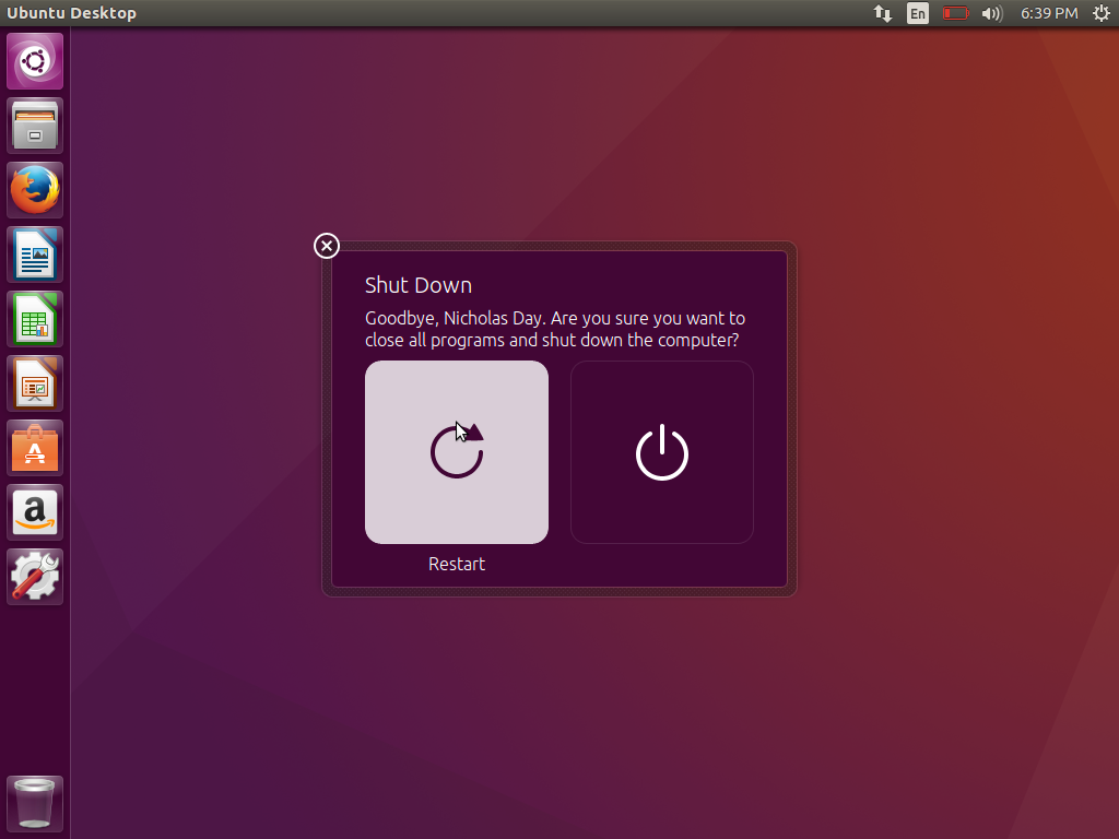 Ubuntu Reboot Confirm