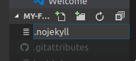 VSCode Create .nojekyll