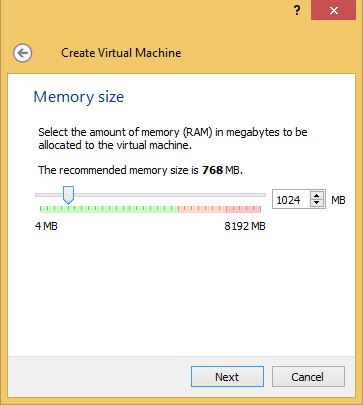 VirtualBox Ram Size